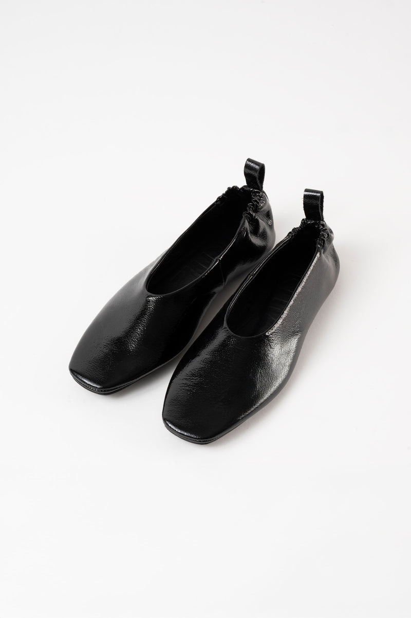 MINA - Black Patent Leather Ballerina