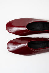 MINA - Burgundy Patent Leather Ballerina