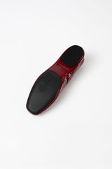MINA - Burgundy Patent Leather Ballerina