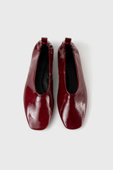 MINA - Burgundy Patent Leather Ballerina