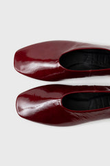 MINA - Burgundy Patent Leather Ballerina