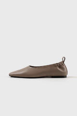 Mina taupe leather ballerina - Souliers Martinez