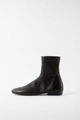 MOLLI - Black Leather Ankle Boots