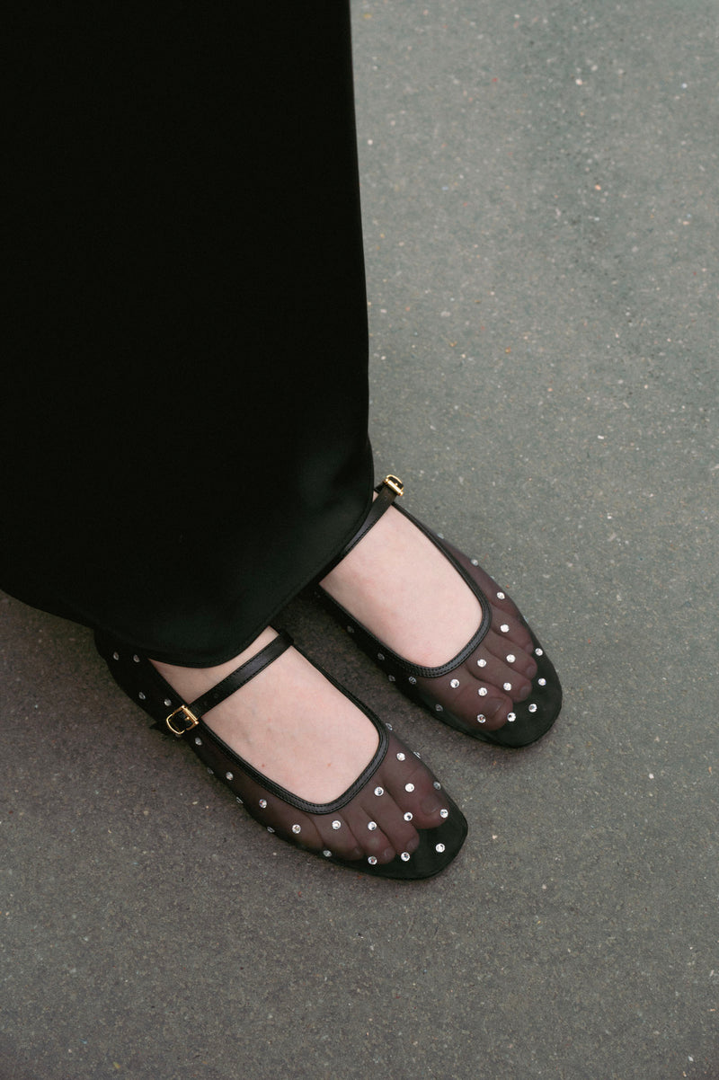 MYLENA - Black Tulle With Strass Ballerina
