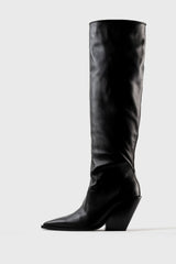 NEVADA - Bottes hautes en cuir noir