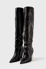 NEVADA - Bottes hautes en cuir noir