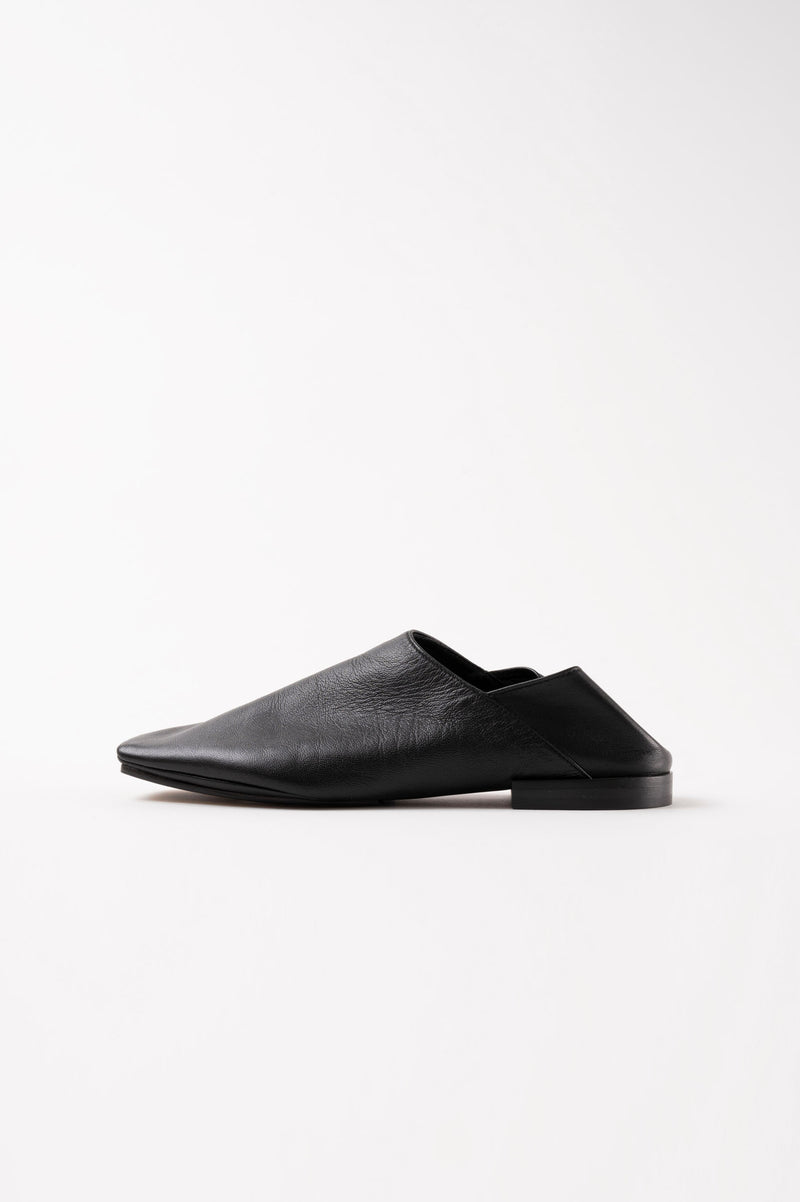 ALTAMIRA - Black Woman Soft Leather Sacchetto Flat Slippers – Souliers ...