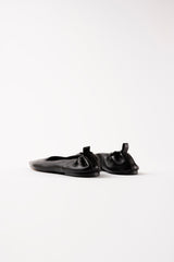 MONTJUIC - Black Soft Leather Sacchetto Ballerina Flats