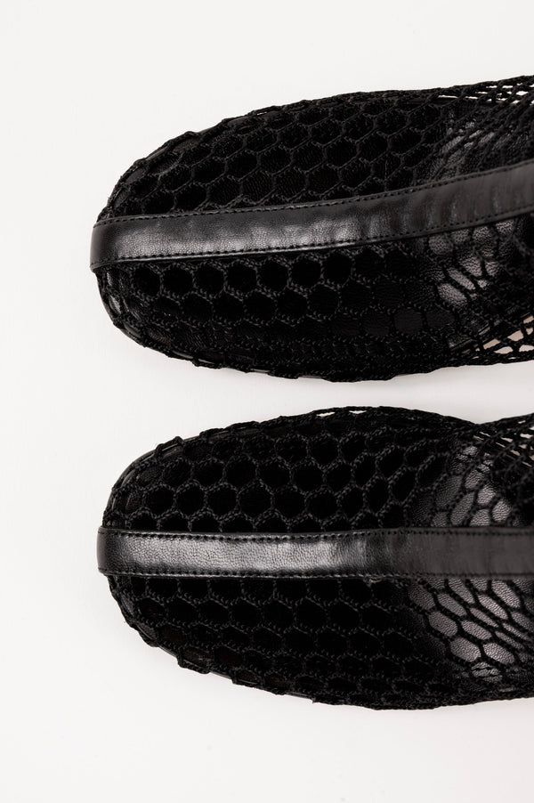 POPPY - Black Mesh Boots