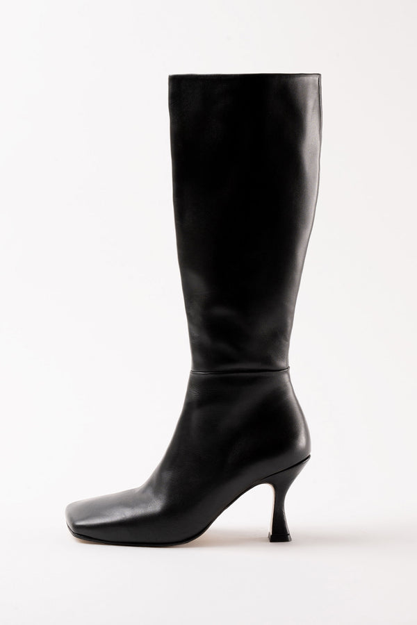 Begonia leather knee-high boots