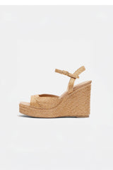 SUMMER - Natural Raffia Platform Sandals