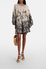 SUMMER - White Leather and Raffia Platform Sandals