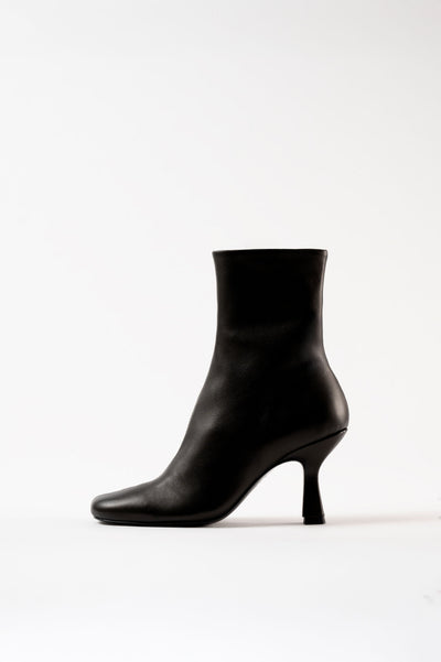 TALIN - Black Leather Ankle Boots