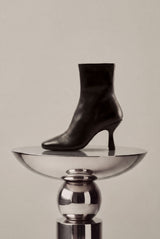 TALIN - Black Leather Ankle Boots