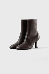 Talin dark brown leather ankle boots - Souliers Martinez