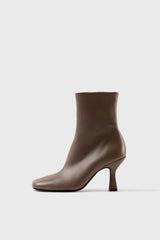 Talin taupe leather ankle boots - Souliers Martinez