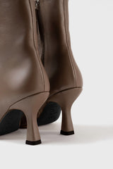 Talin taupe leather ankle boots - Souliers Martinez