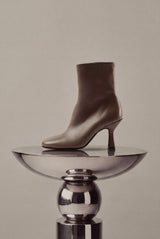 Talin taupe leather ankle boots - Souliers Martinez