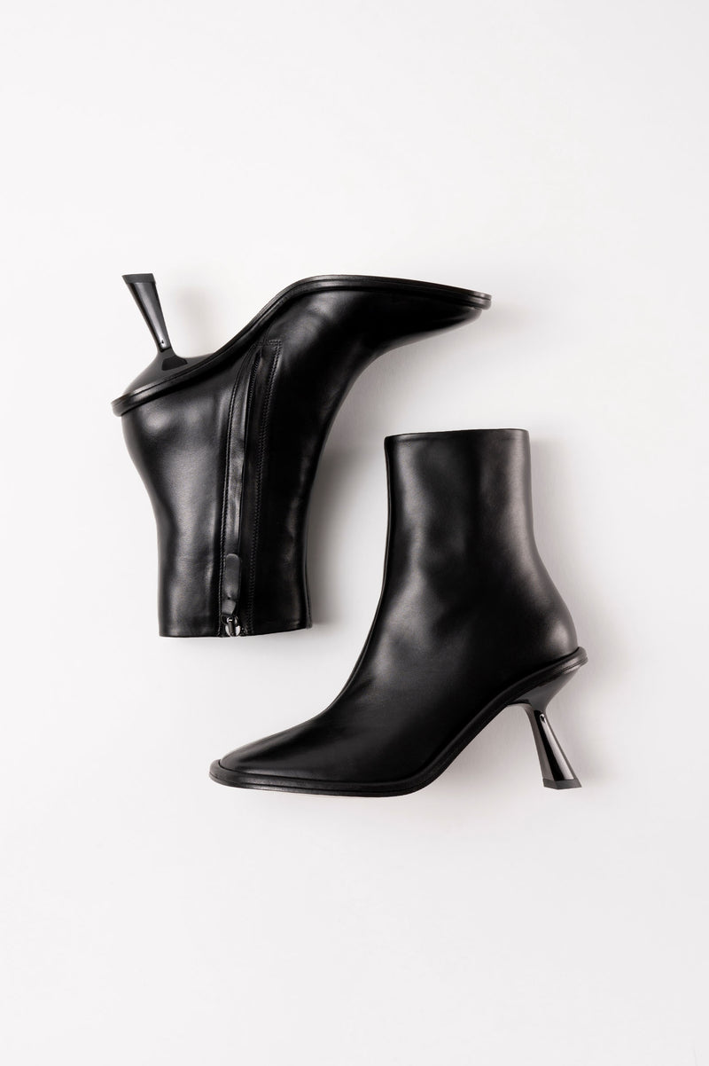 TEO - Black Leather Ankle Boots