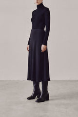TRIANA - Black Leather Knee-High Boots