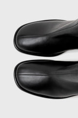 Triana black leather knee-high boots - Souliers Martinez