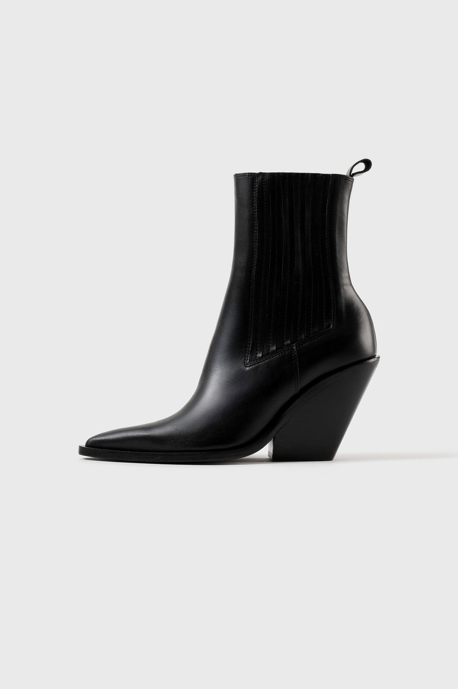 VEGAS - Black Leather Ankle Boots