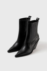 Vegas black leather ankle boots - Souliers Martinez