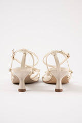 VERBENA - White Woven Leather Sandals