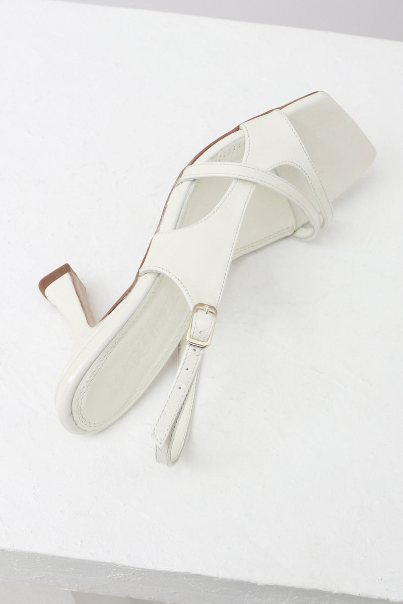 ALGAR - White Patent Leather Sandals