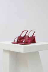 ARCOS - Pink Metal Leather Sandals