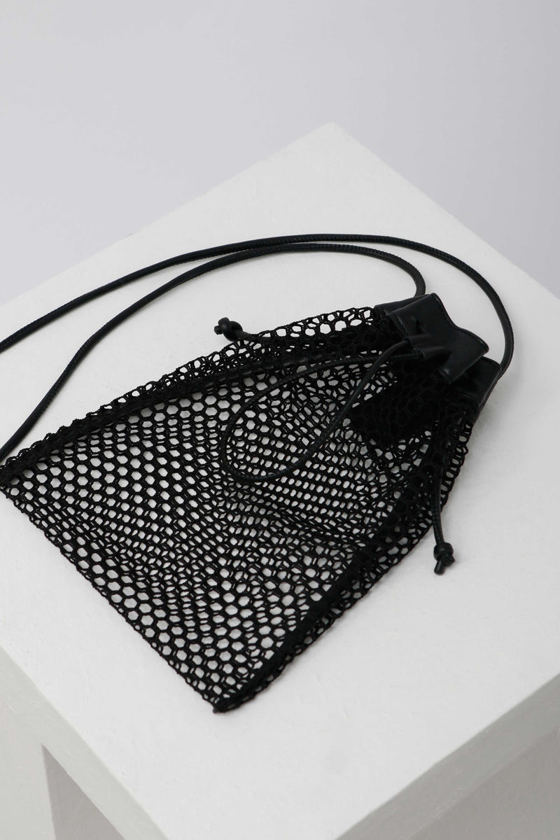 LLANO - Black Mesh Crossbody Bags
